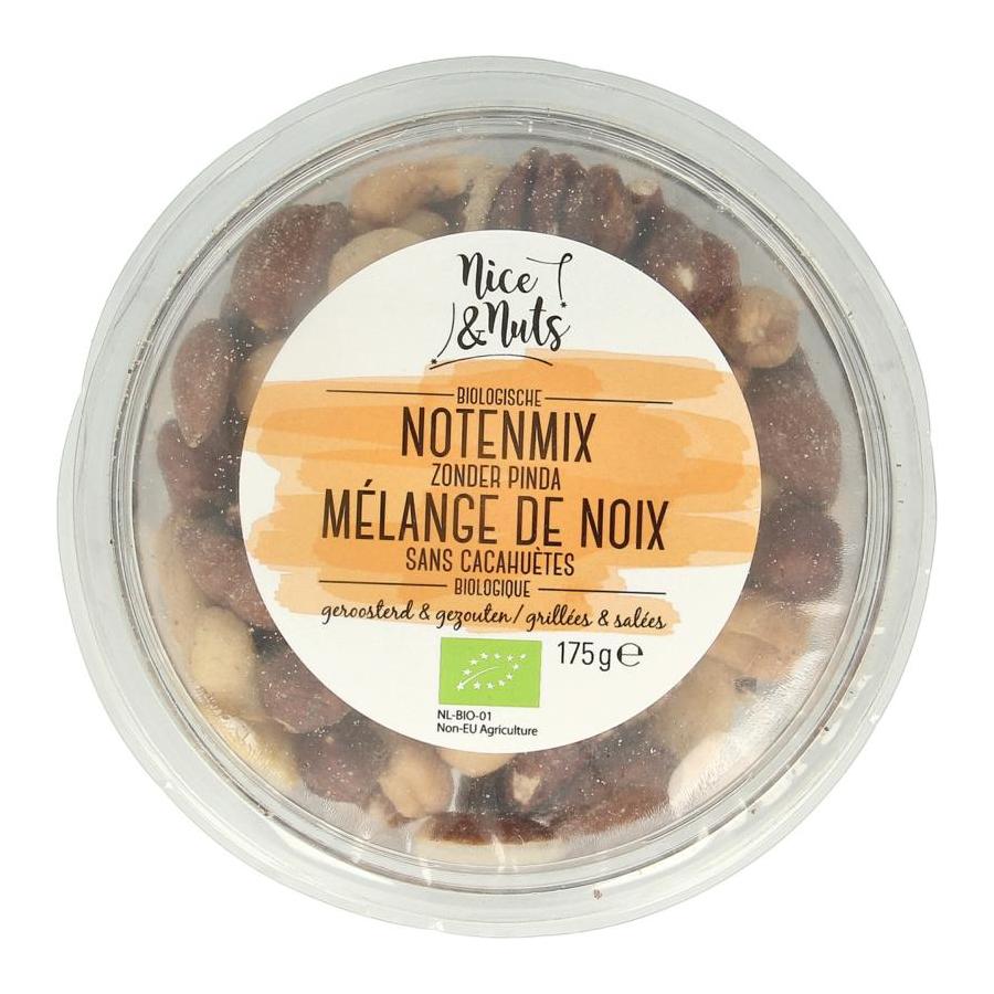 Notenmix zonder pinda met zeezout geroosterd bio