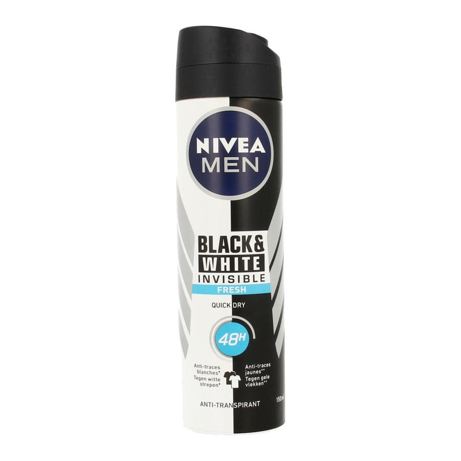 Men deodorant spray invisible black & white fresh