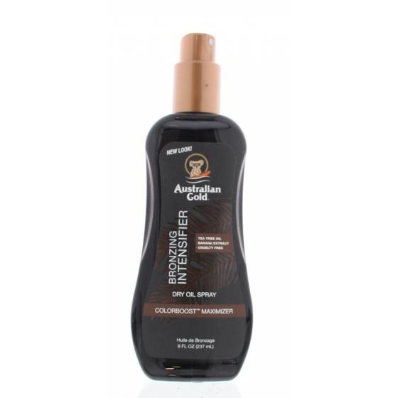 Bronzing intensifier dry oil spray