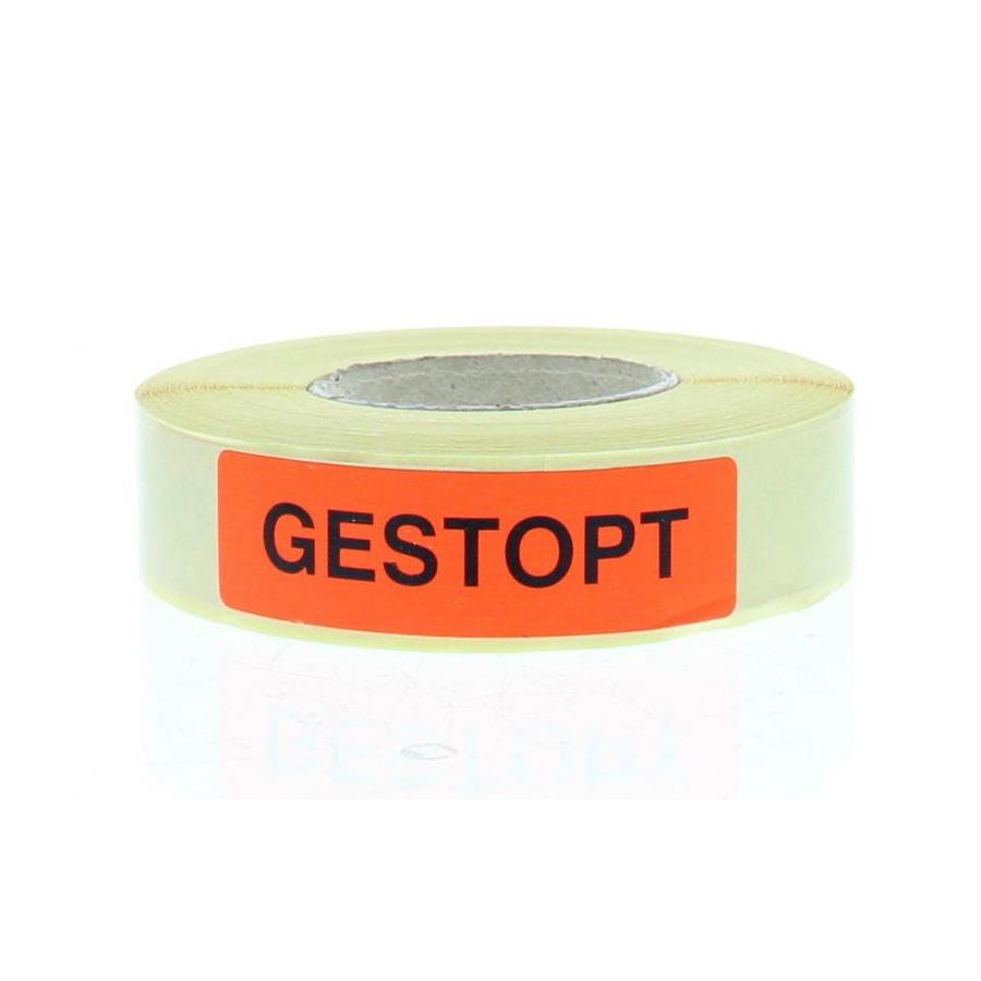 Sticker gestopt