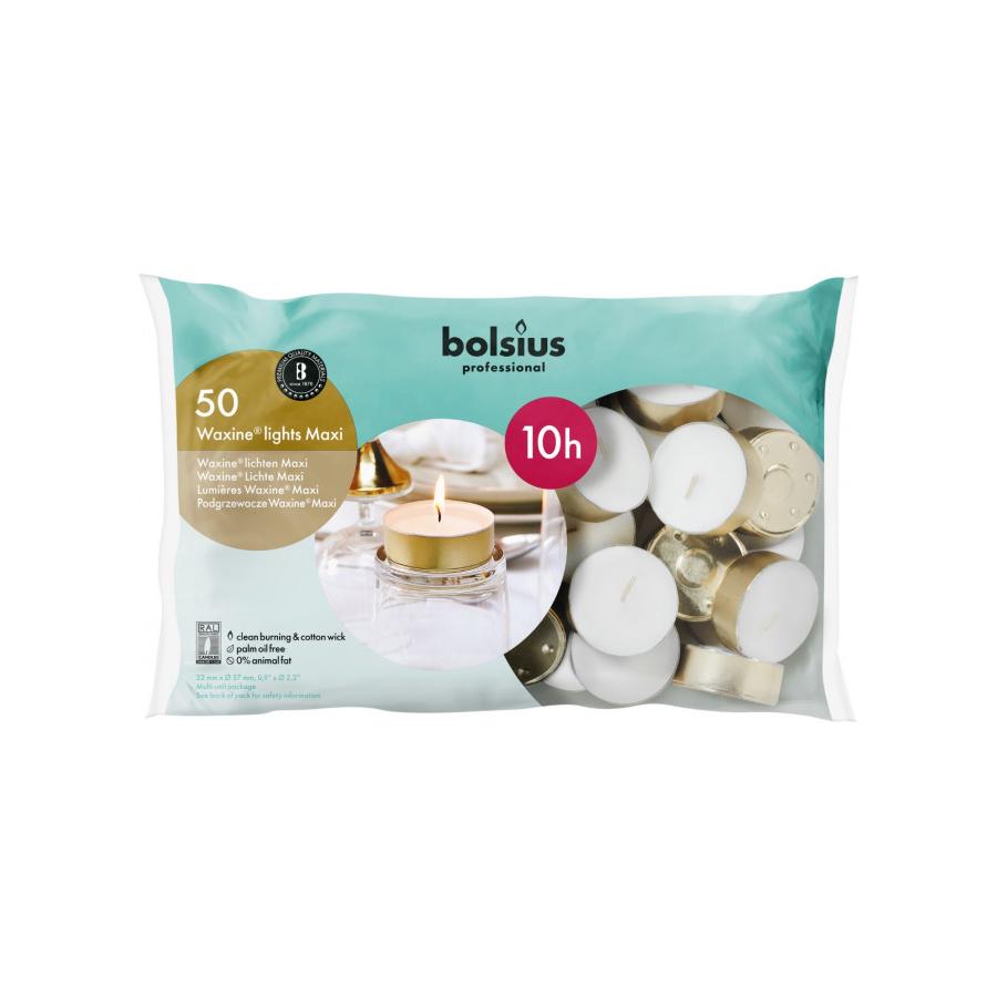 Horeca maxi waxine lichten 10uur wit