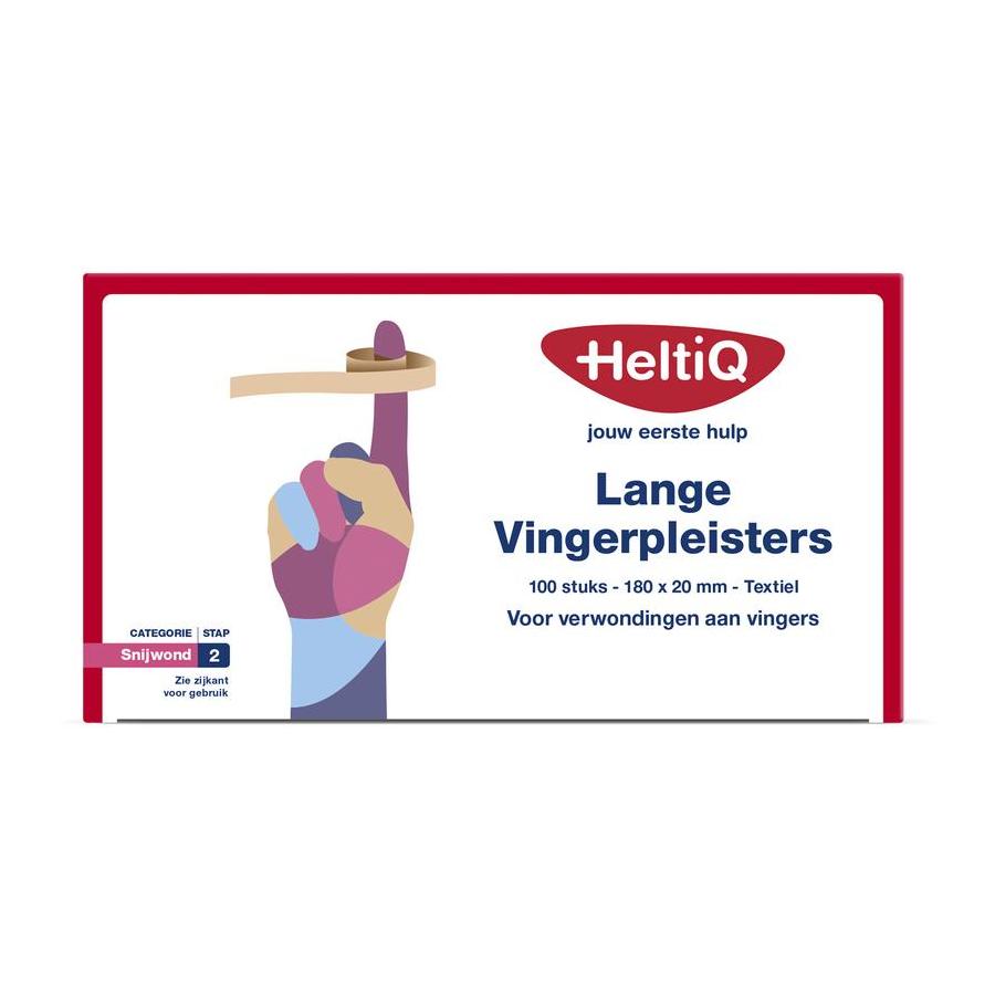 Vingerpleister lang textiel 180 x 20mm