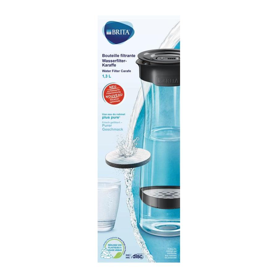 Waterfilterkaraf fresh black