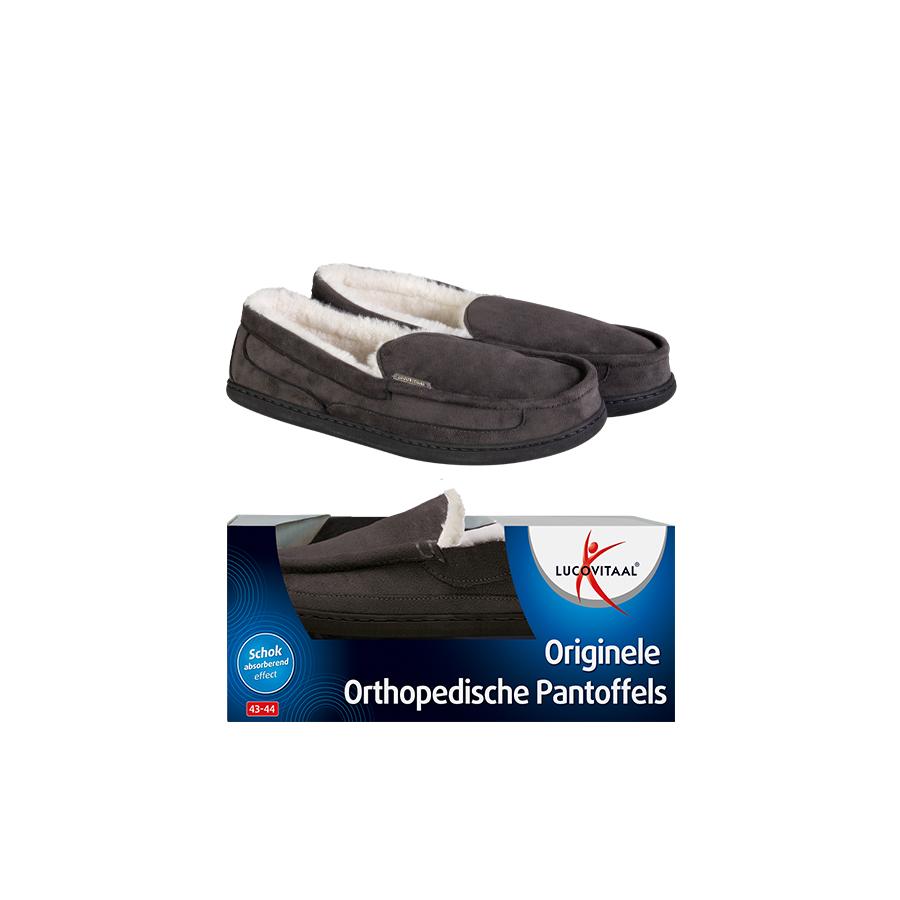 Orthopedische pantoffels antraciet maat 39-40