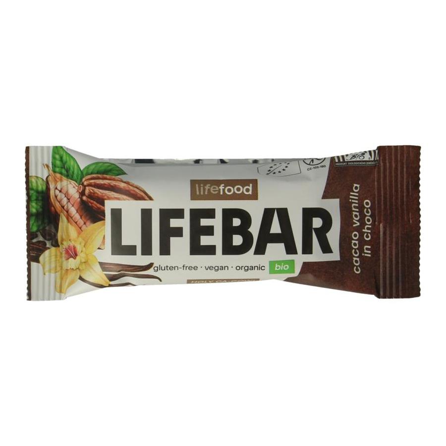 Lifebar inchoco chocolade vanille raw bio