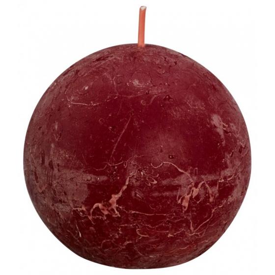 Rustiek bolkaars shine 76 velvet red