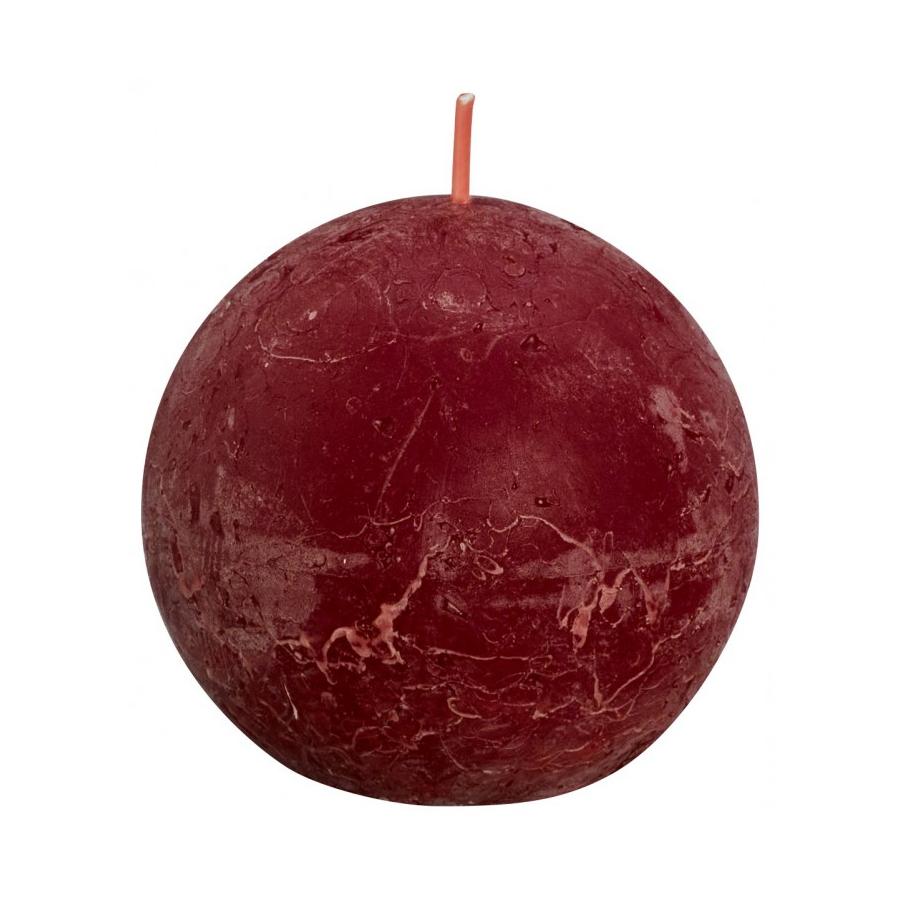 Rustiek bolkaars shine 76 velvet red