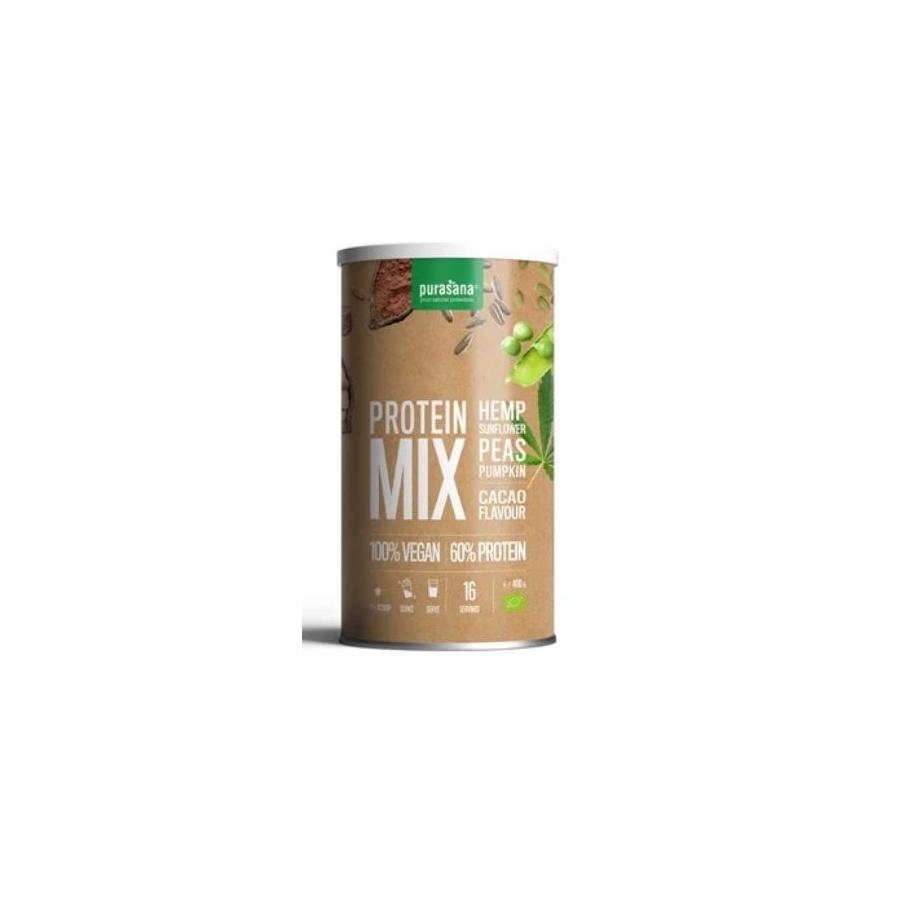 Protein mix pea sunflower hemp cacao vegan bio