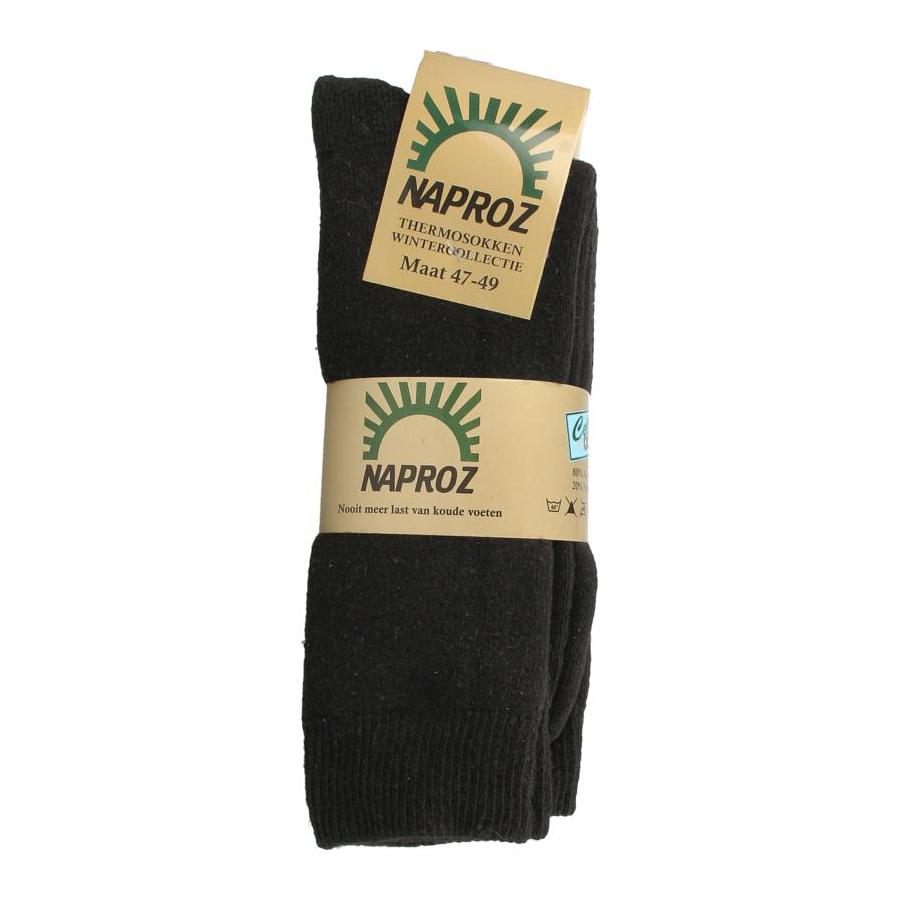 Thermo sokken zwart maat 47-49