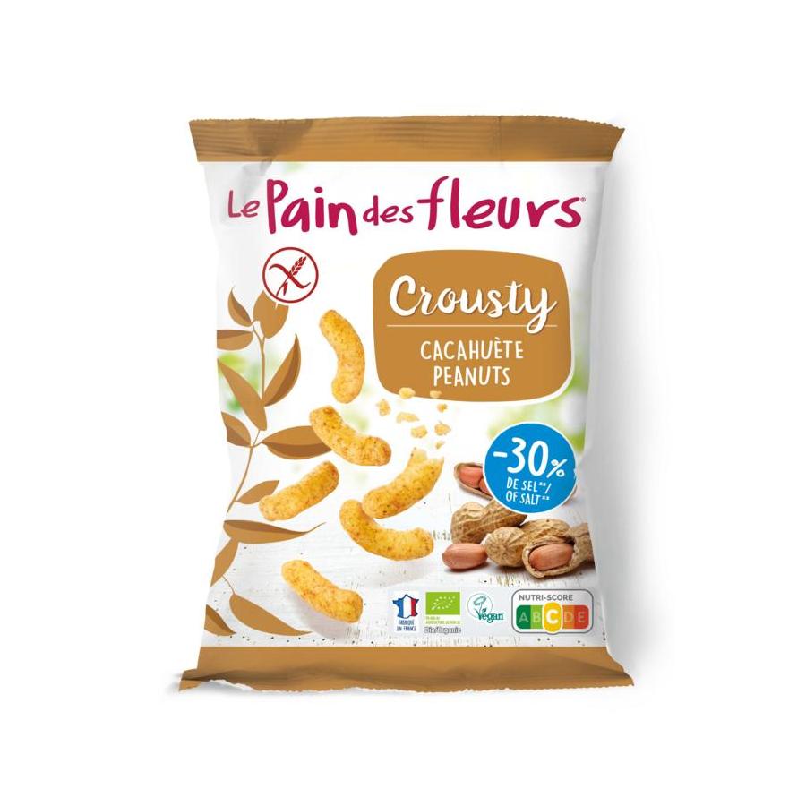 Chips gepoft pinda -30% zout bio glutenvrij vegan