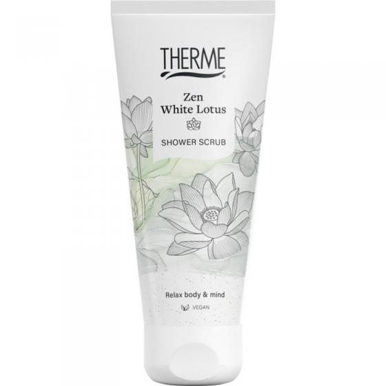 Zen white lotus shower scrub