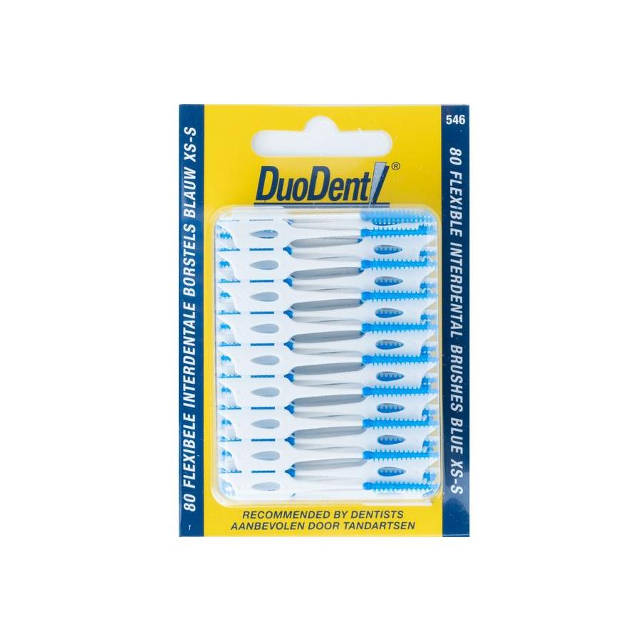 Flexibele interdentale borstels xs-s blauw