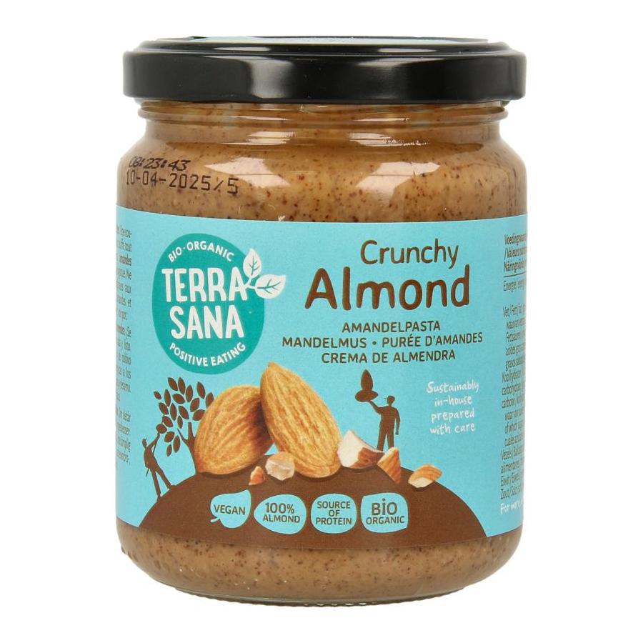 Amandelpasta bruin crunchy bio