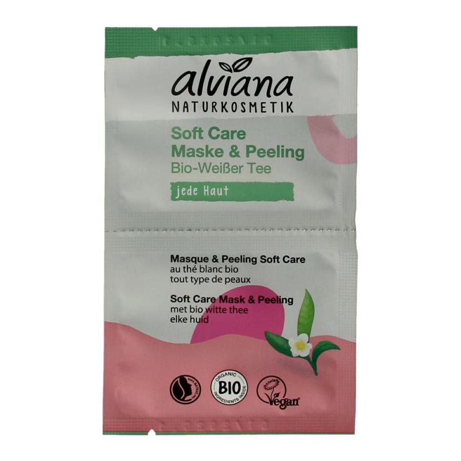 Soft care mask & peeling met biologisch witte thee