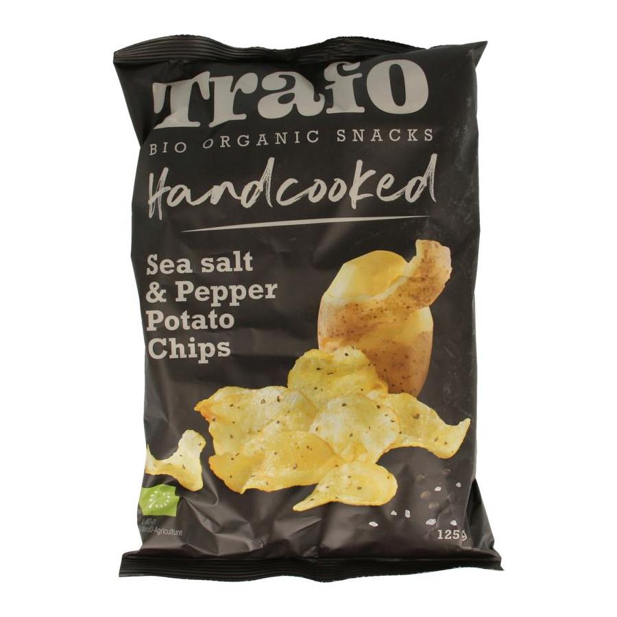 Chips handcooked zeezout & peper bio