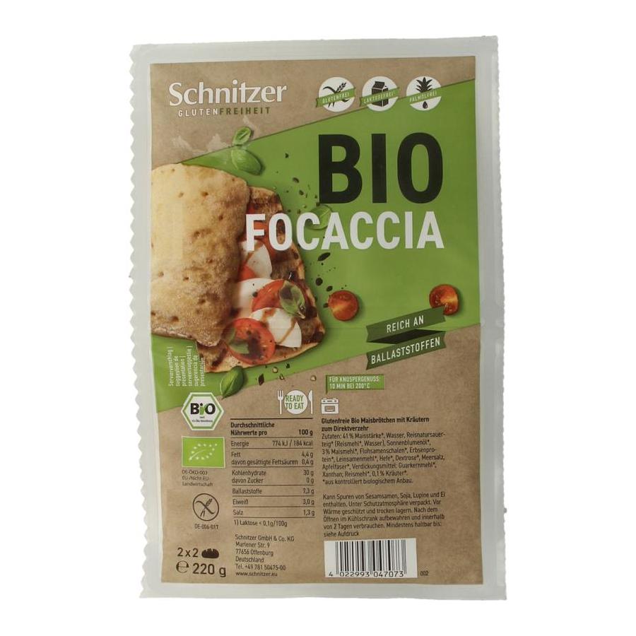 Focaccia 4 stuks biologisch