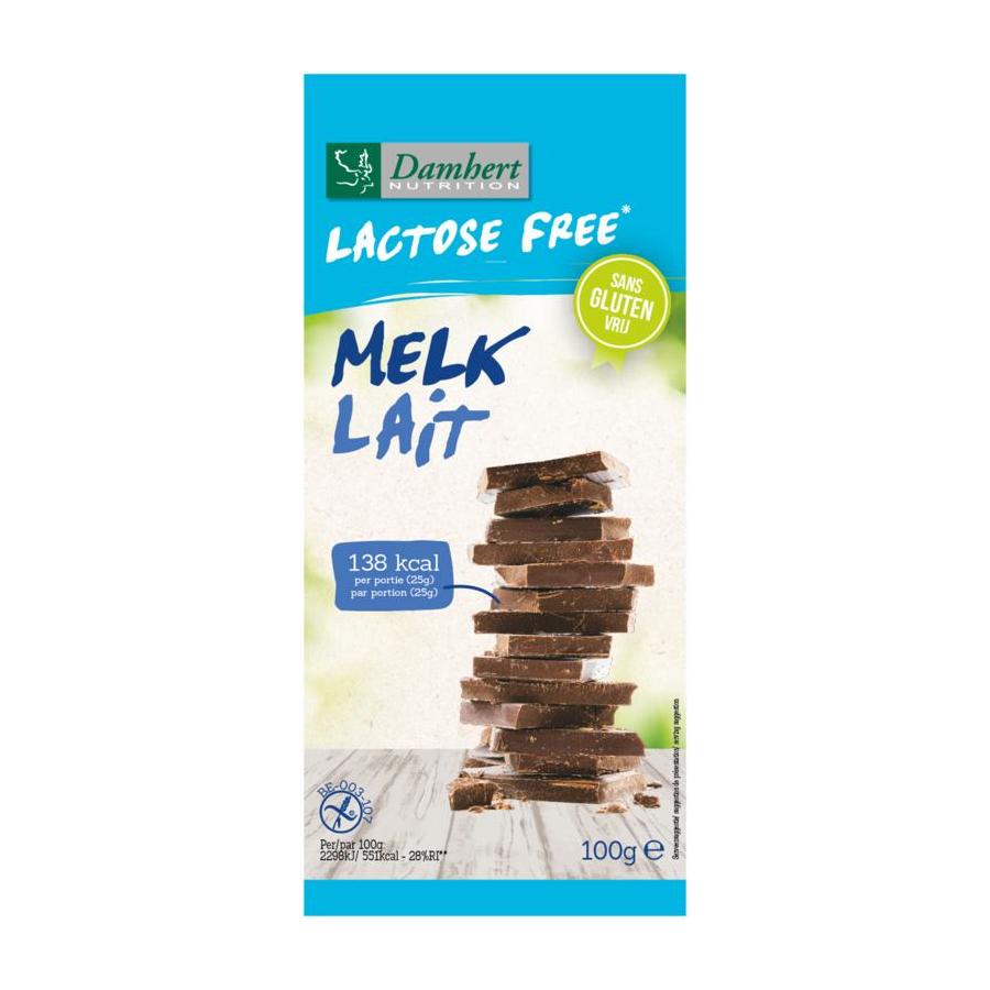Chocoladetablet melk glutenvrij en lactosevrij