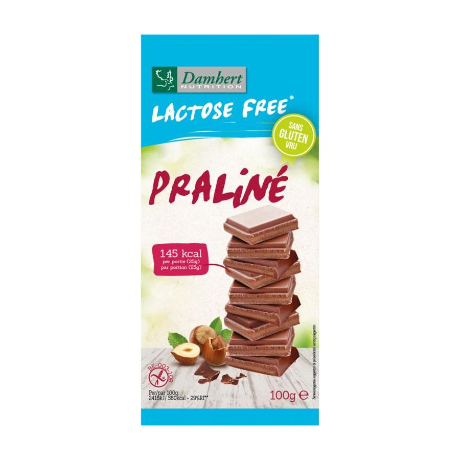 Chocoladetablet praline glutenvrij en lactosevrij
