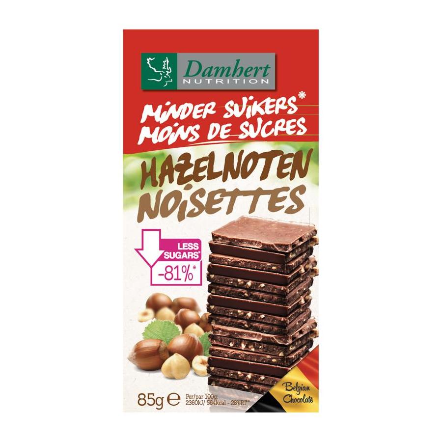 Chocoladetablet noten minder suikers