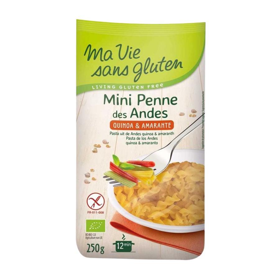 Tricolor mini penne glutenvrij bio