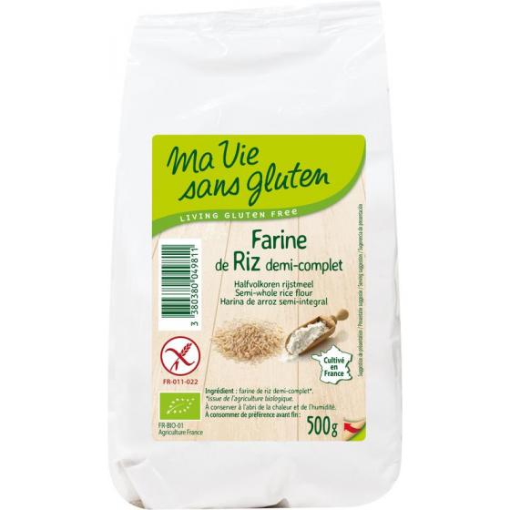 Rijstmeel halfvolkoren glutenvrij bio