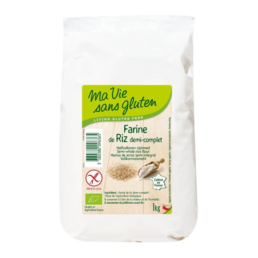 Rijstmeel halfvolkoren glutenvrij bio