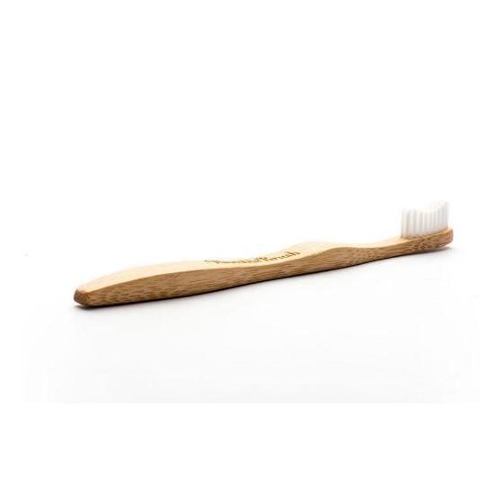 Tandenborstel bamboe adult wit brush soft