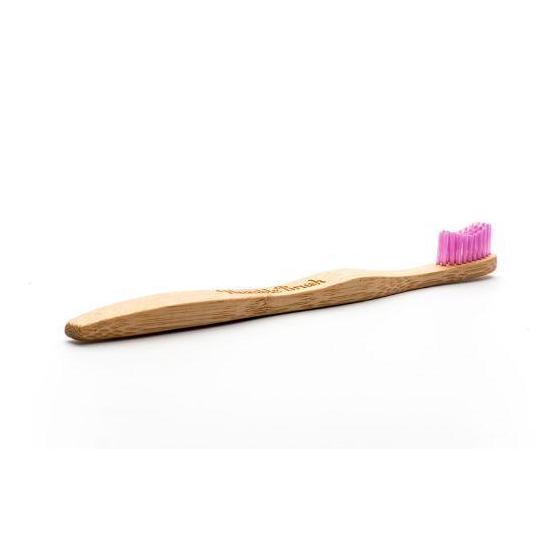 Tandenborstel bamboe adult roze brush soft