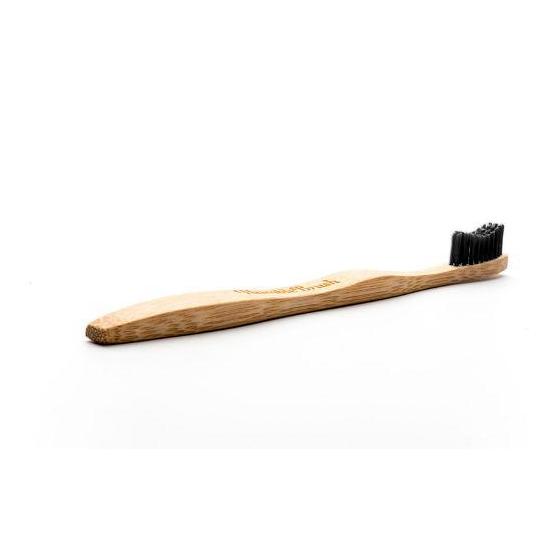 Tandenborstel bamboe adult zwart brush soft