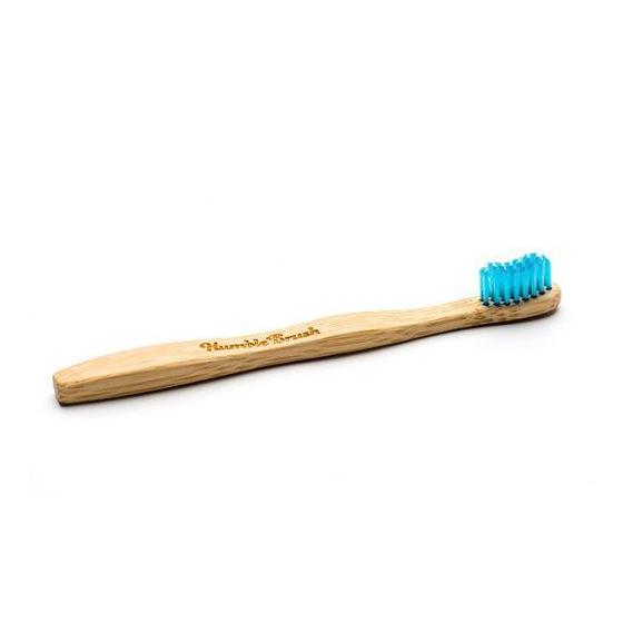 Tandenborstel bamboe kids blauw brush soft