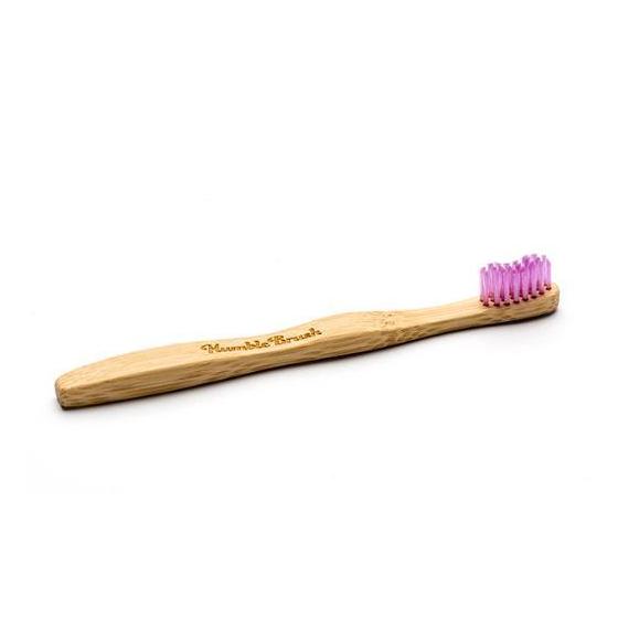 Tandenborstel bamboe kids roze brush soft