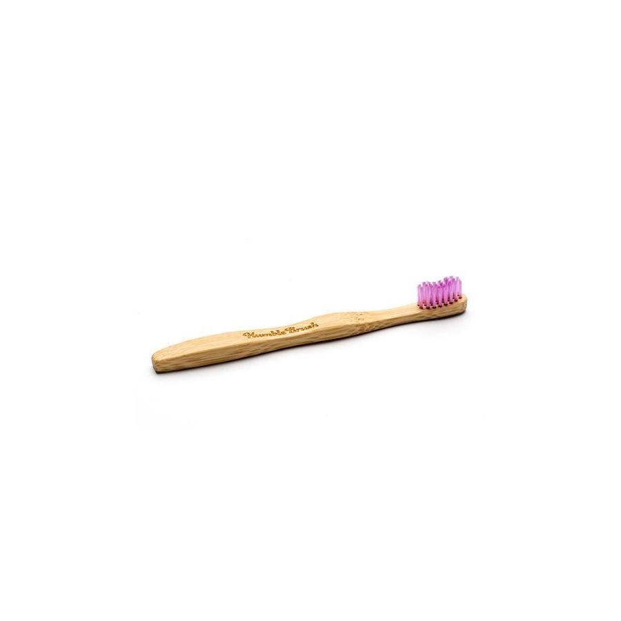 Tandenborstel bamboe kids roze brush soft