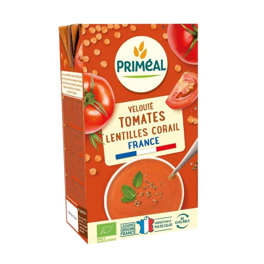 Veloute gebonden soep tomaat linzen bio