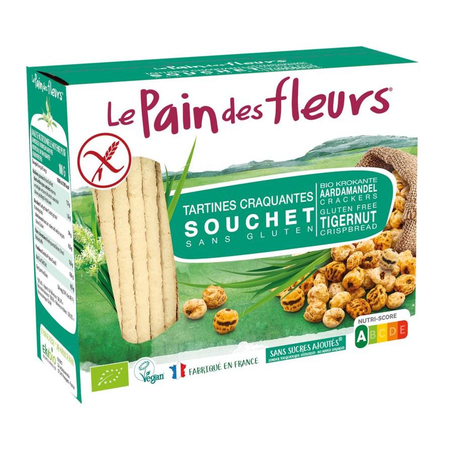 Krokante bio crackers met aardamandel bio