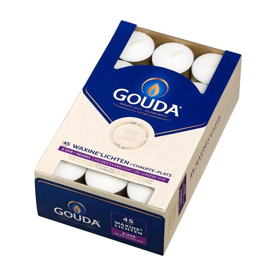 Waxinelicht 6 uur wit