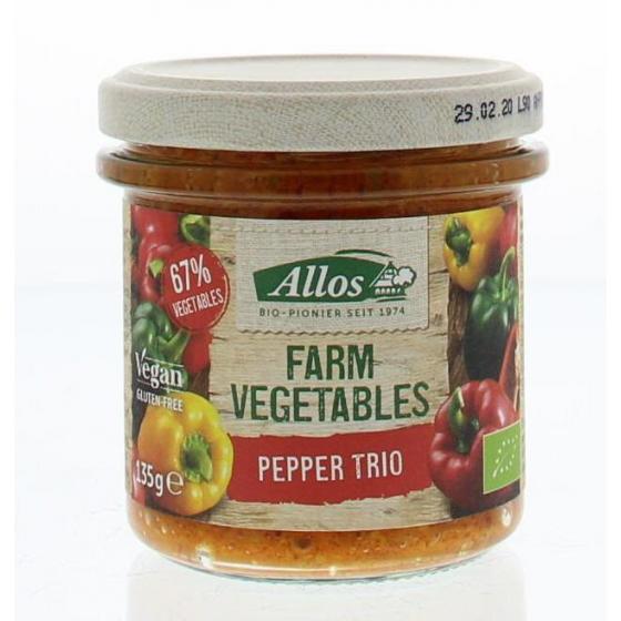 Farm vegetables pepper trio bio