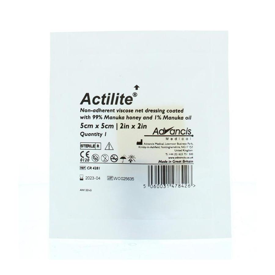 Actilite manuka non adh. netverband viscose 5 x 5