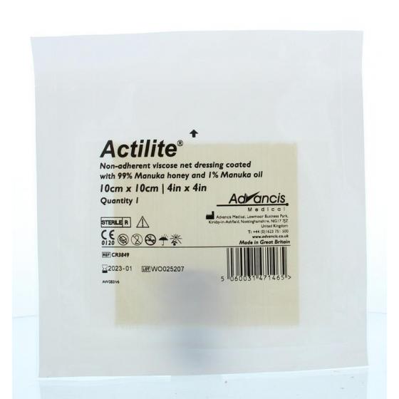 Actilite manuka non adhesive 10 x 10