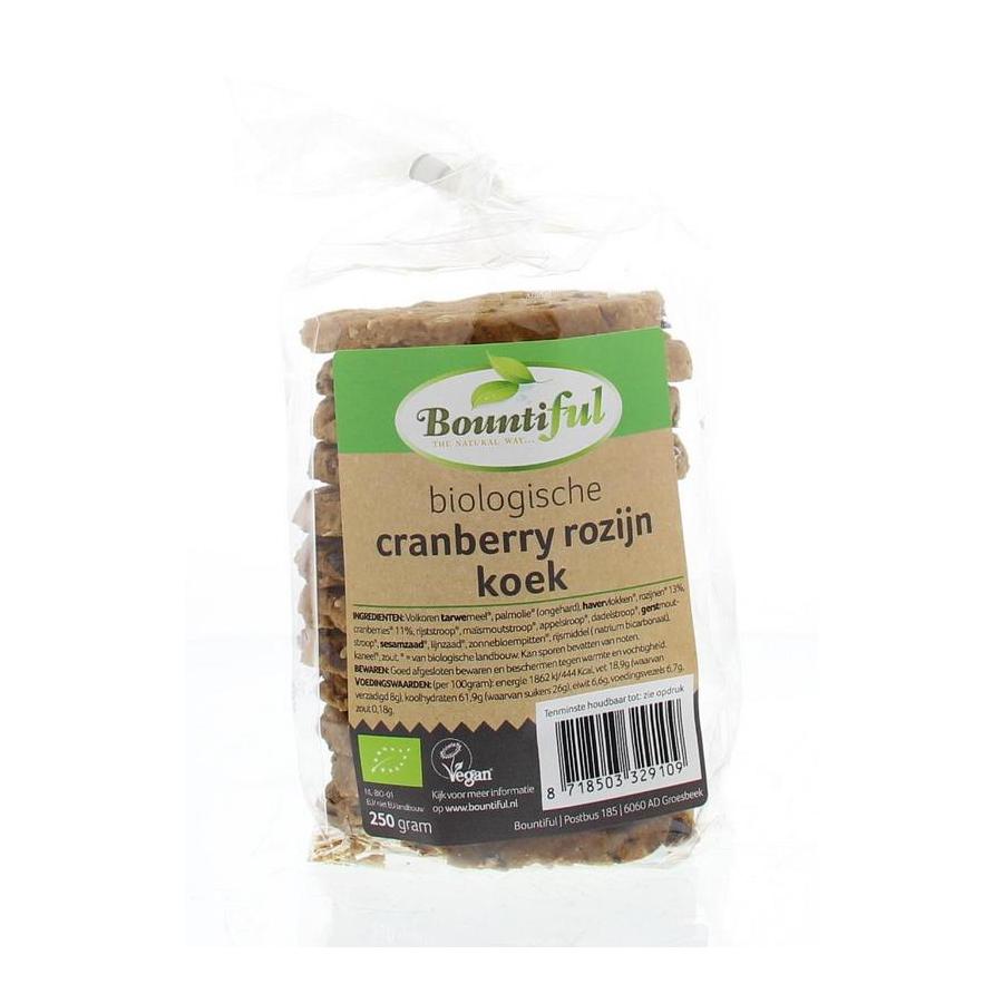 Cranberry rozijnkoek bio