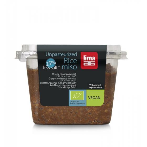 Brown rice ongepasteuriseerd 25% minder zout bio