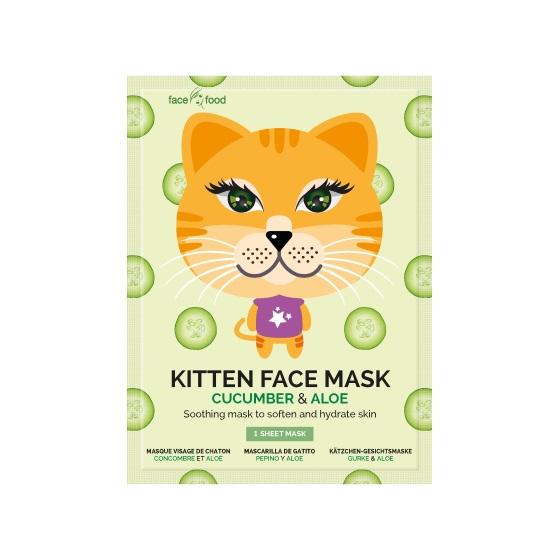 Kitten sheet face mask cucumber & aloe