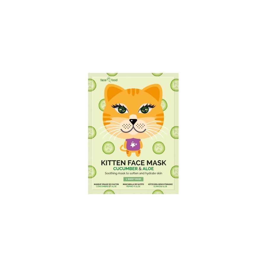 Kitten sheet face mask cucumber & aloe