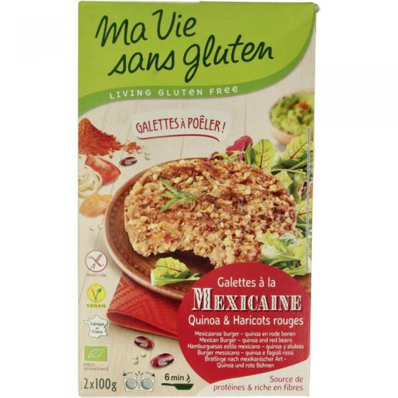 Mexicaanse quinoaburgers 2 x 100g glutenvrij bio