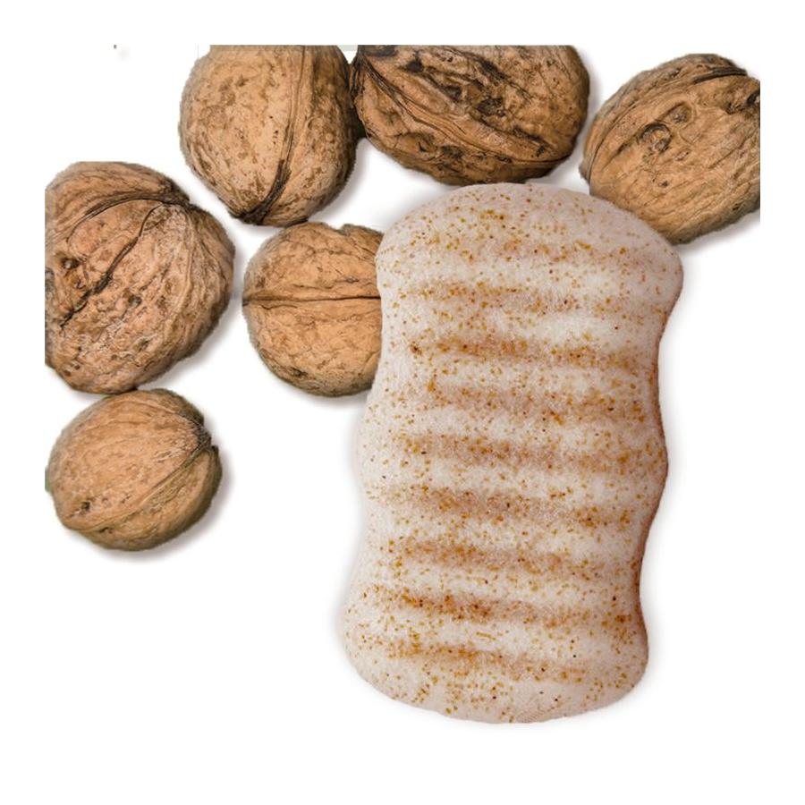 Konjac lichaamsspons crushed walnut