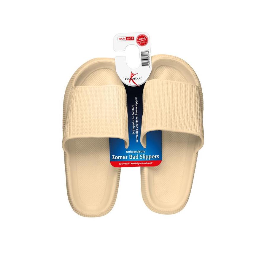 Orthopedische badslipper 37-38 beige