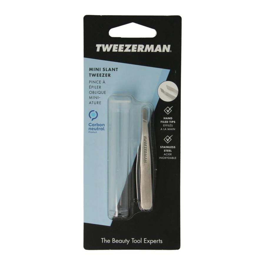 Mini slant tweezer klassiek stainless steel