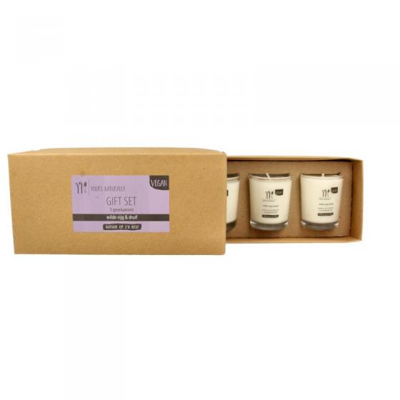 Giftset 3 votive geurkaarsen wilde vijg & druif