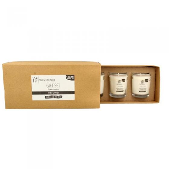 Giftset 3 votive geurkaarsen witte jasmijn