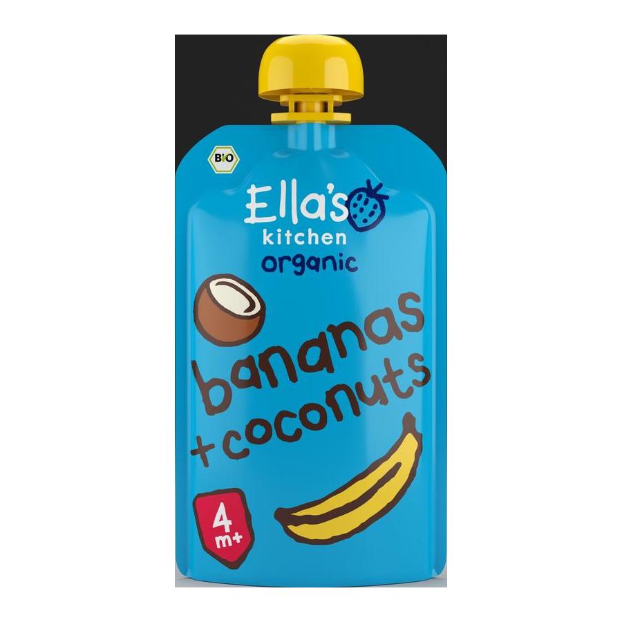 Bananas & coconut knijpzakje 4+ maanden bio