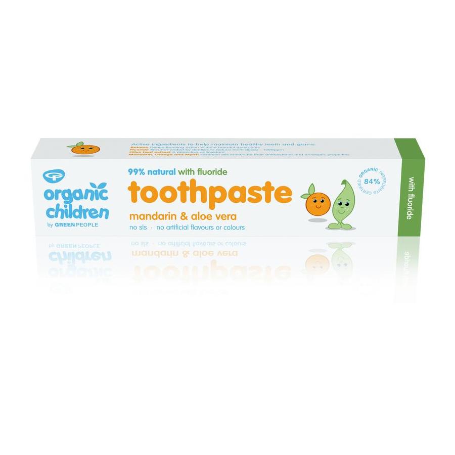 Organic children mandarin toothpaste with fluoride